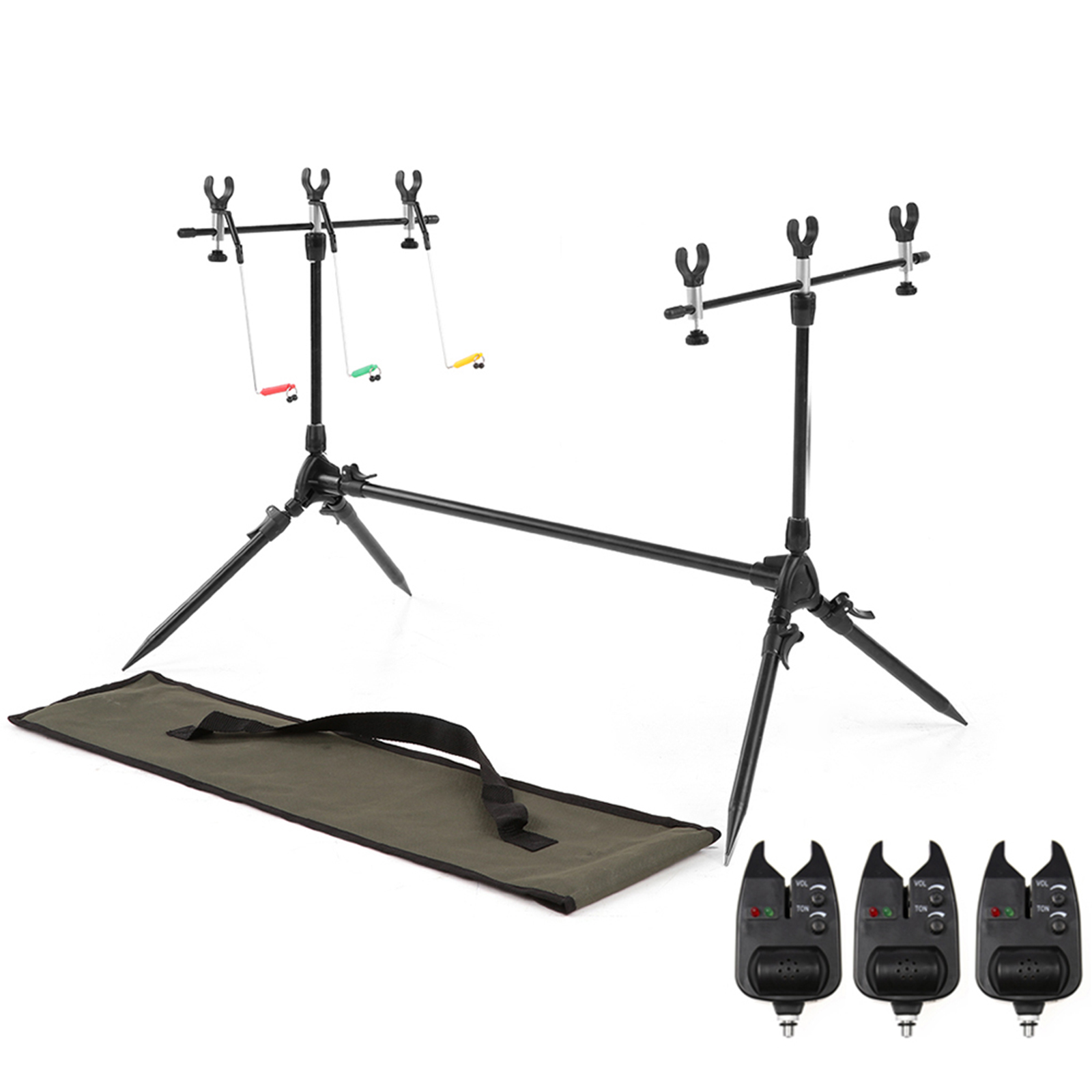 Lixada 3-in-1 Fishing Rod Pod  - đánh giá và giá Bite Indicator
